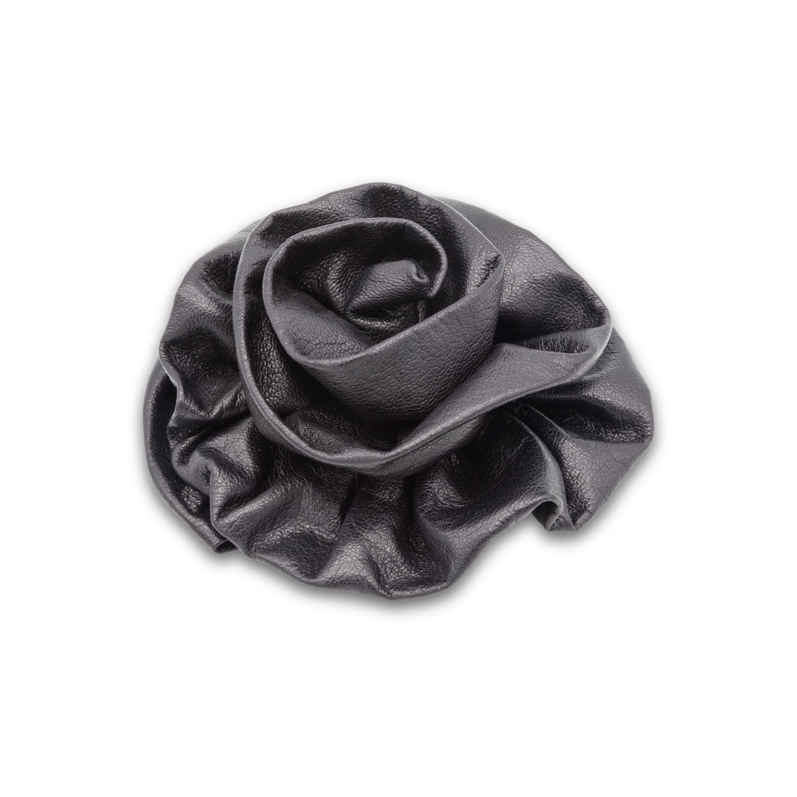 MyBoutonniere | Black Leather Flower Large