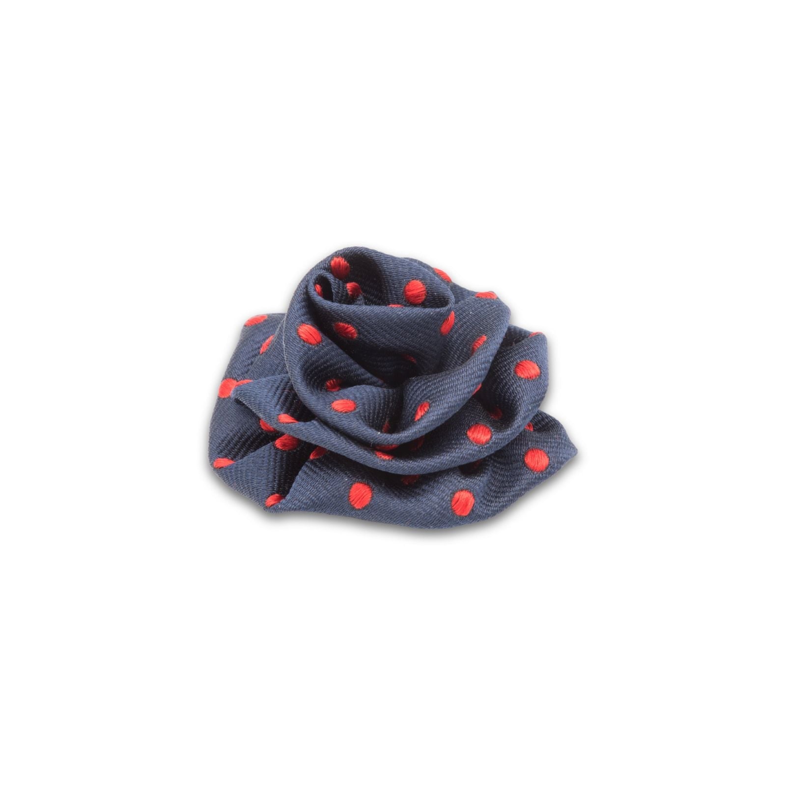 MyBoutonniere | Jacquard Red Polka Dots Print Vintage Silk Small