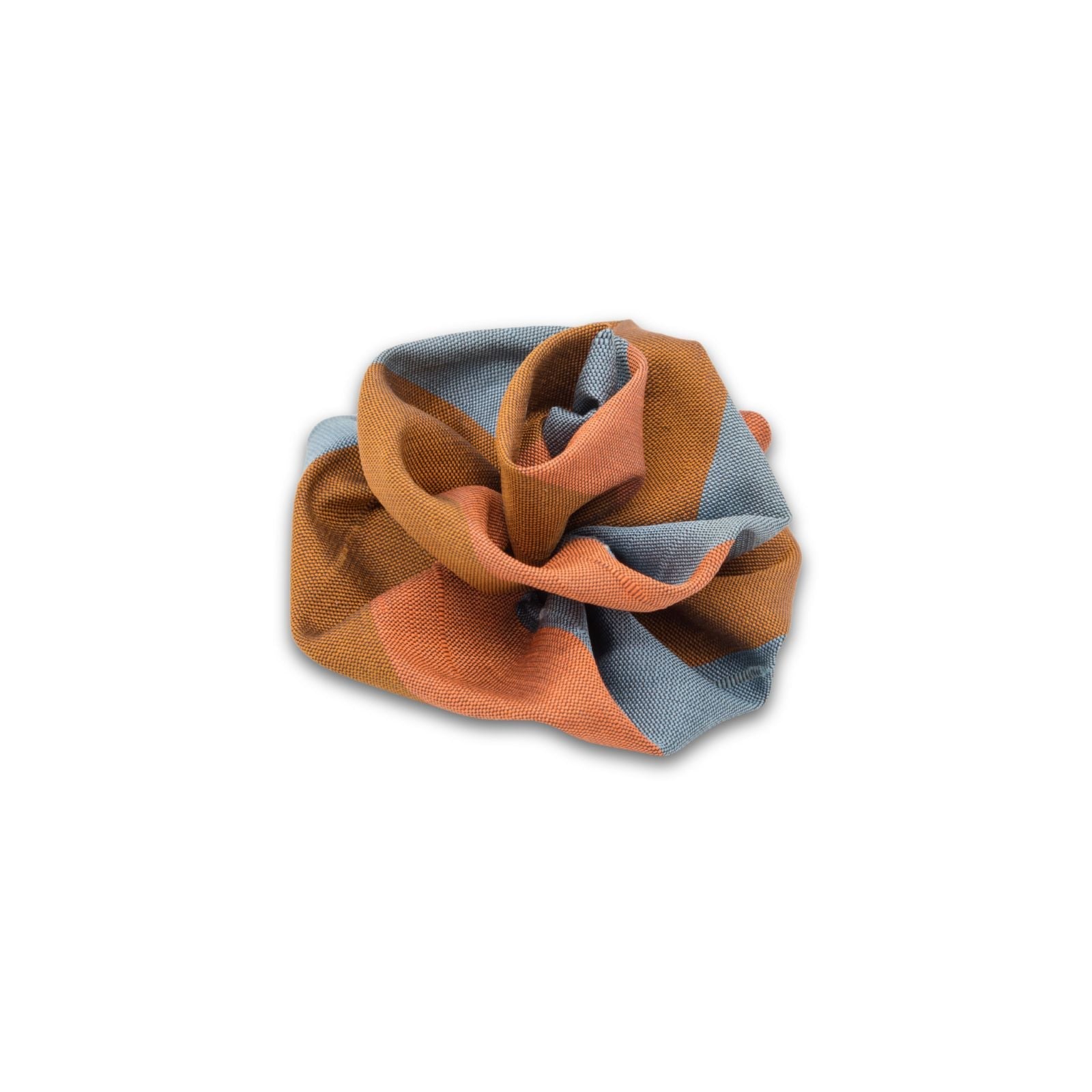 MyBoutonniere | Jacquard Stripe Grey/Browns Print Vintage Silk Small