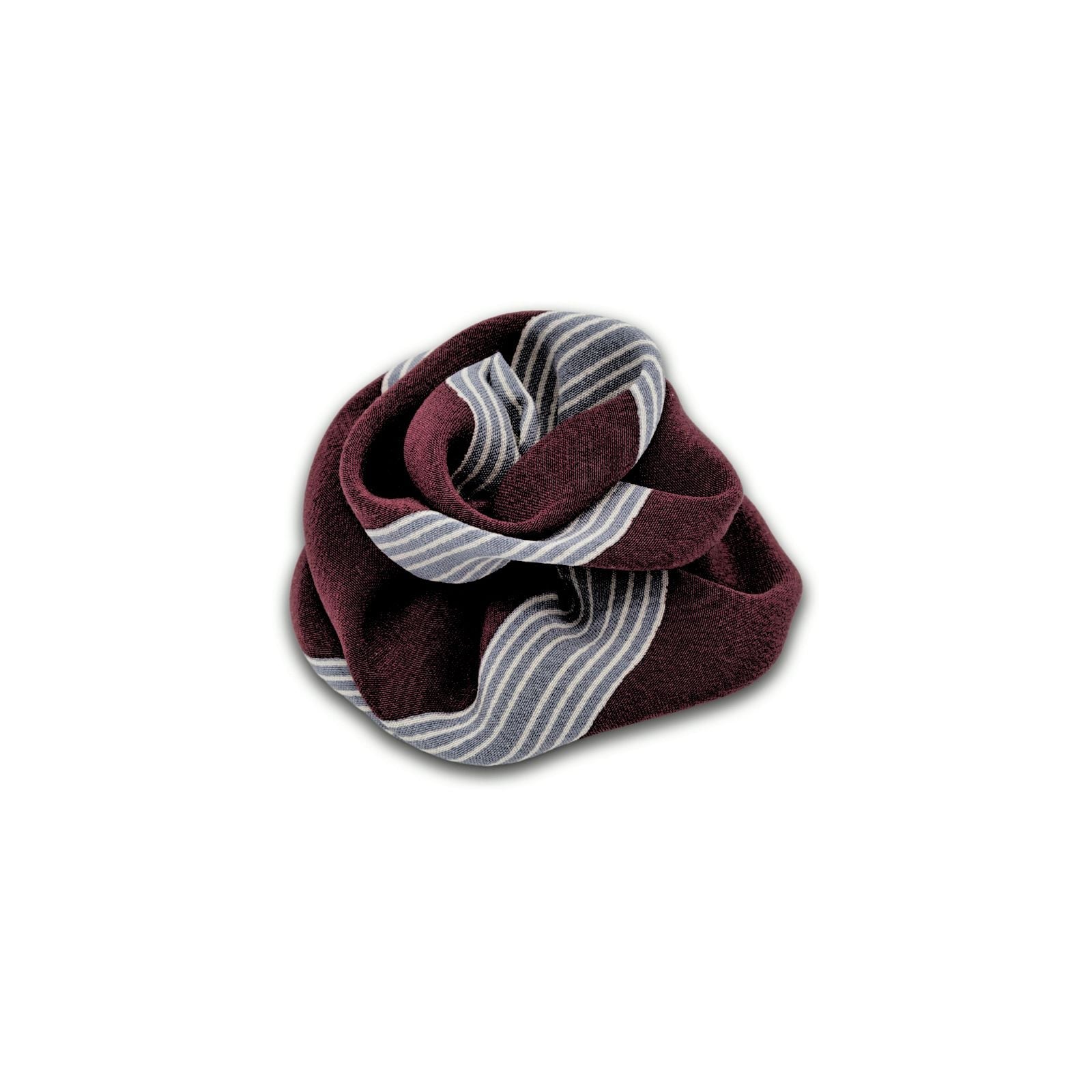 MyBoutonniere | Fine Grey Stripe Print Vintage Silk Small