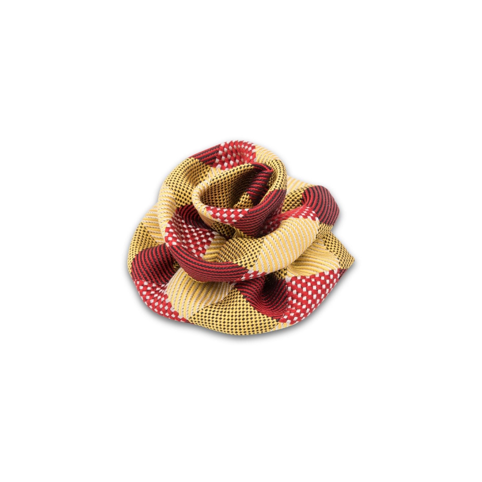 MyBoutonniere | Check Red/Yellow Jacquared Vintage Silk Small