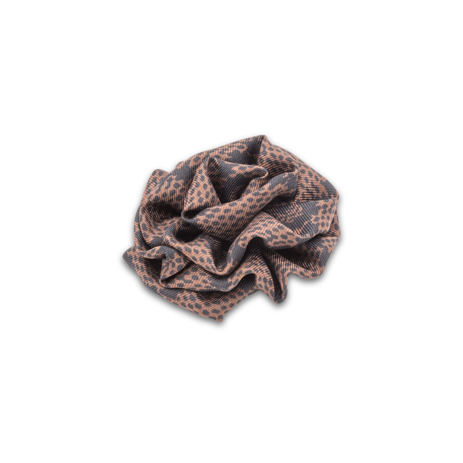 MyBoutonniere | "Gucci"Logo Brown/Black Print Vintage Silk Small