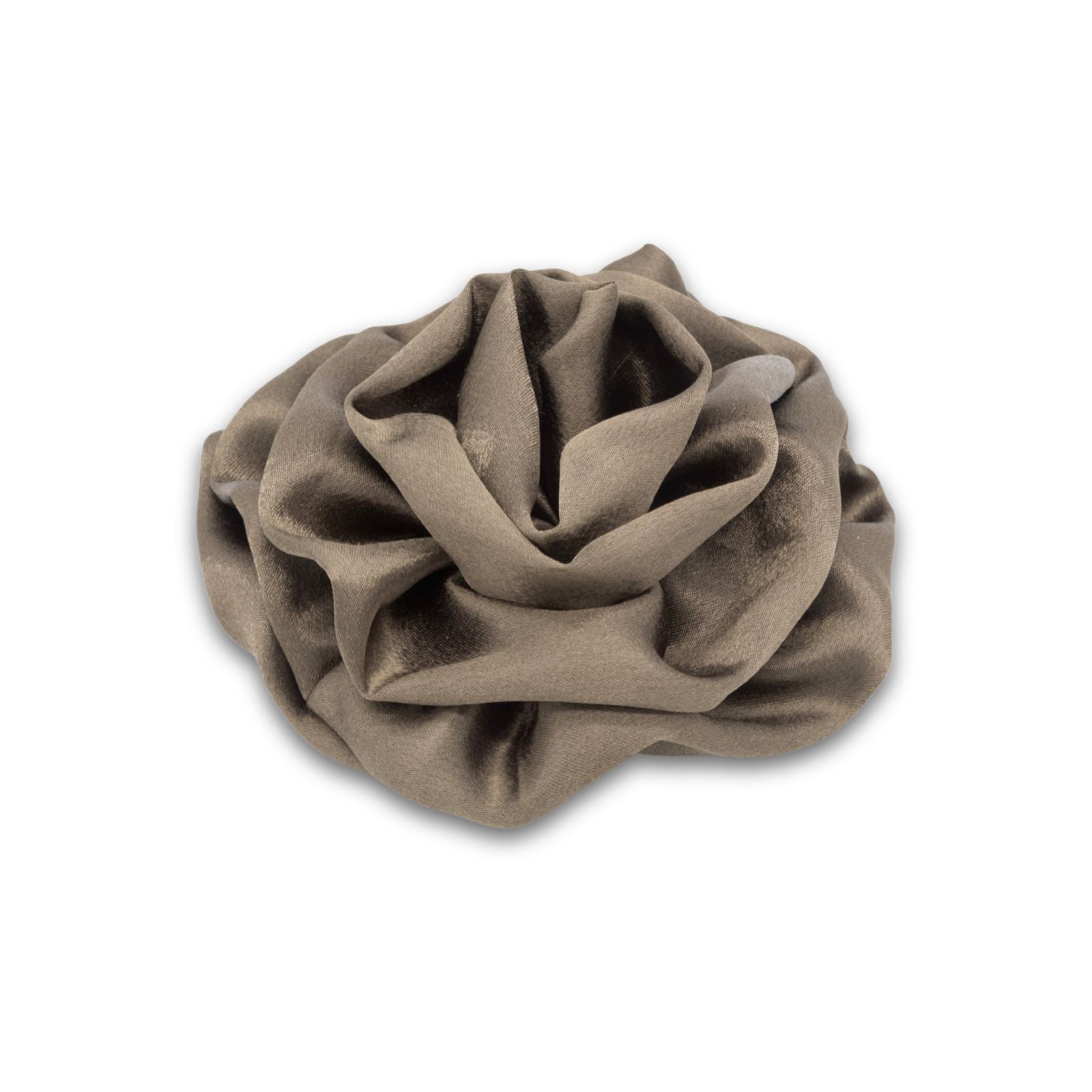 MyBoutonniere | Chocolate Brown Satin Silk Large