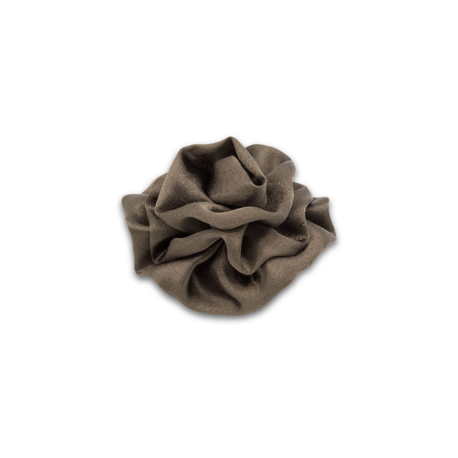 MyBoutonniere | Chocolate Brown Satin Silk Small