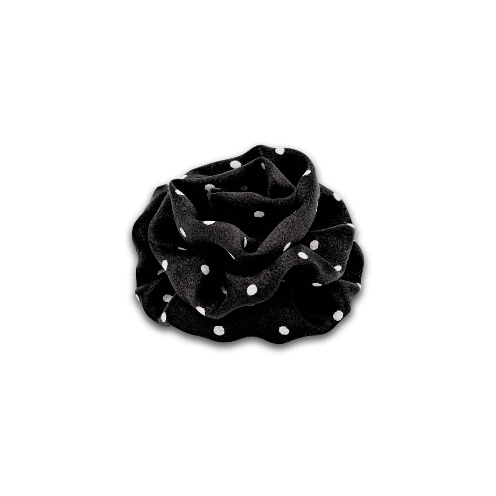 MyBoutonniere | Black Silk with White Poi Small