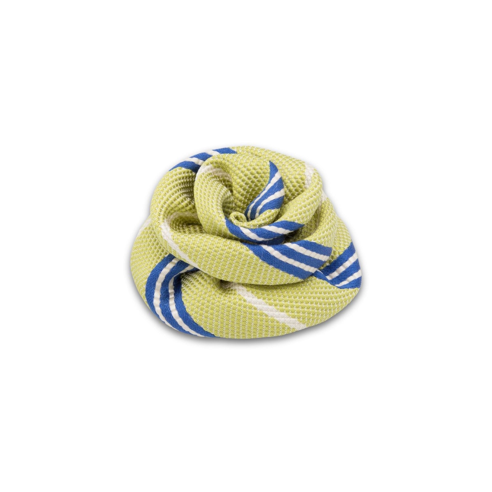 MyBoutonniere | Vintage Lime Green/Navy Stripe Jacquared Wool/Polymide Small