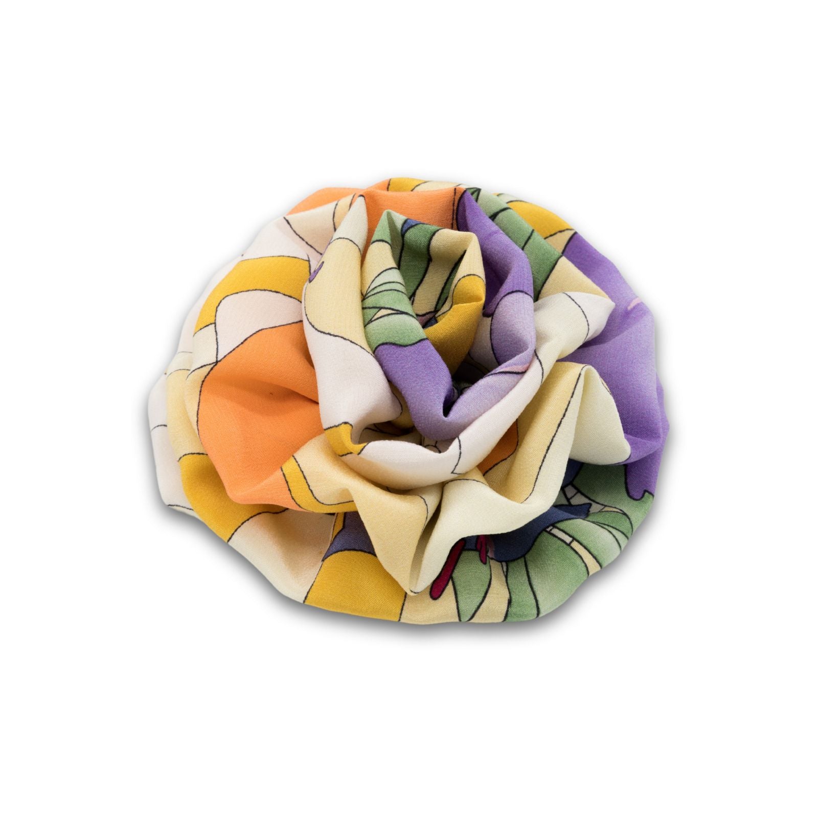 MyBoutonniere | Multi Coloured Floral Print Yellow/Lilac Cotton Large