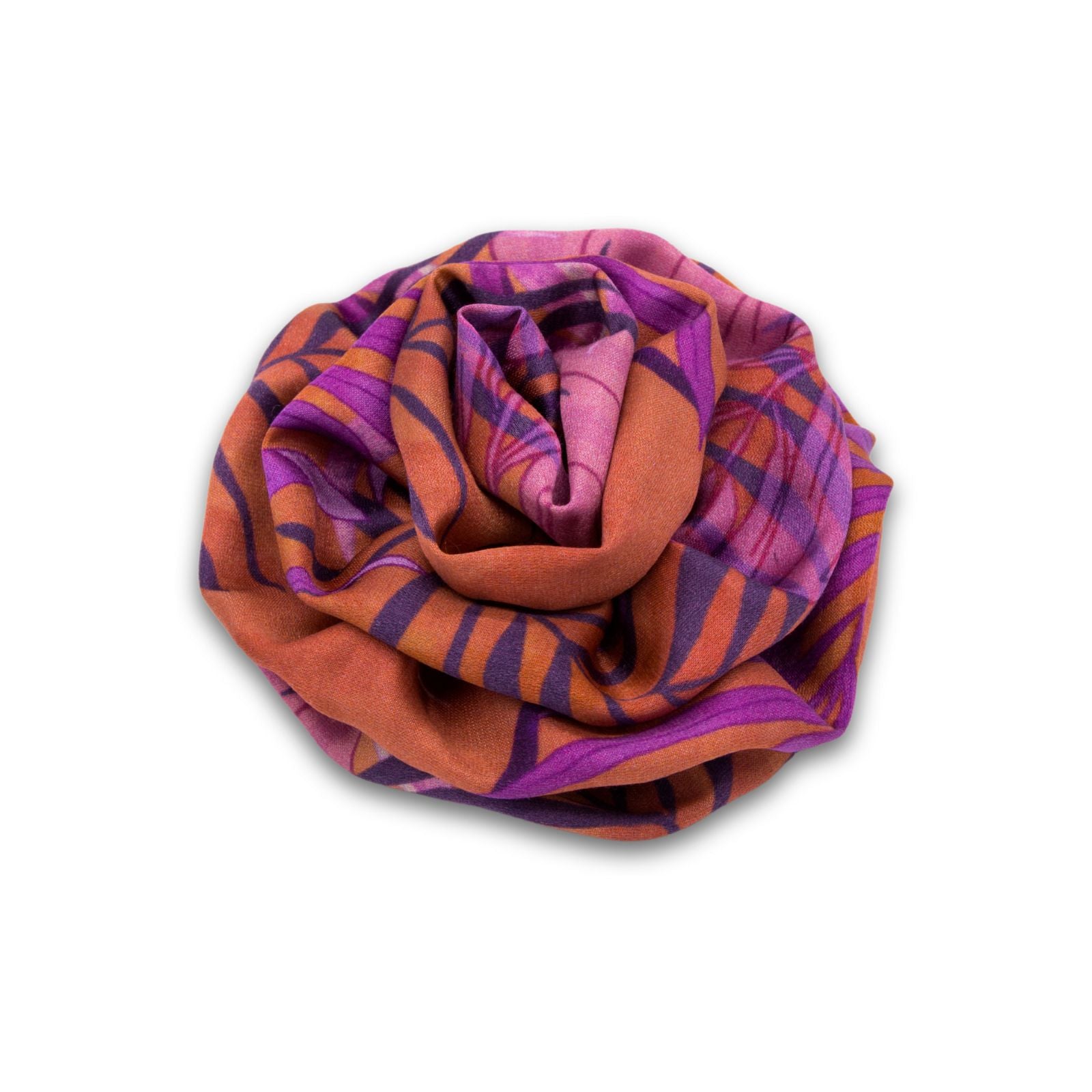 MyBoutonniere | Purple Leaf Print Cotton Large