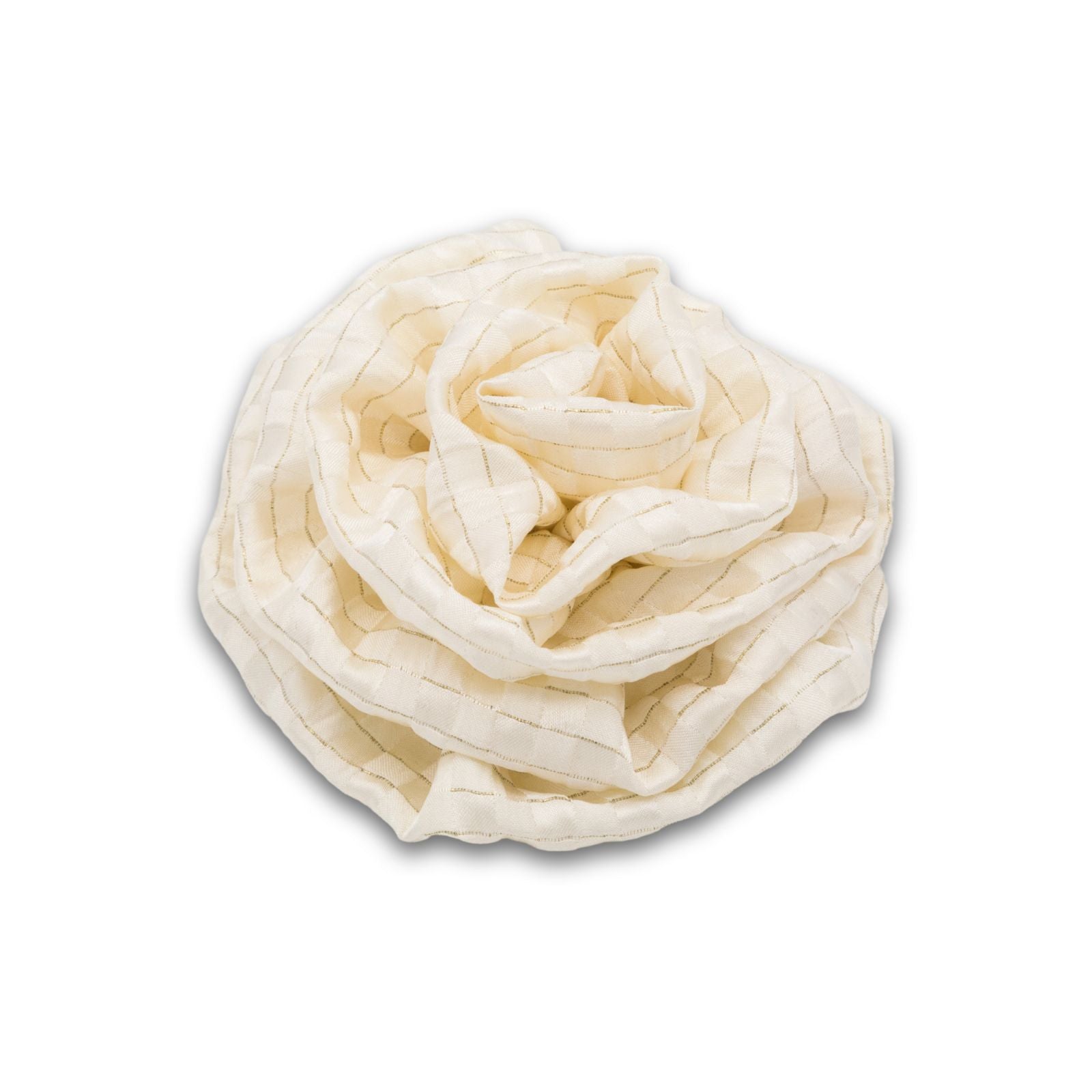 MyBoutonniere | Cream Silk with Gold Threads Silk Large