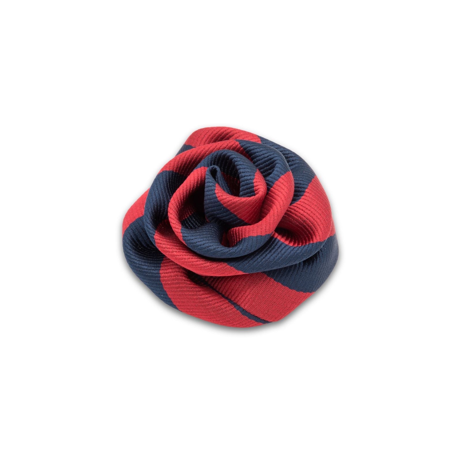 MyBoutonniere | Regimental Stripes Navy/Red Print Vintage Silk Small
