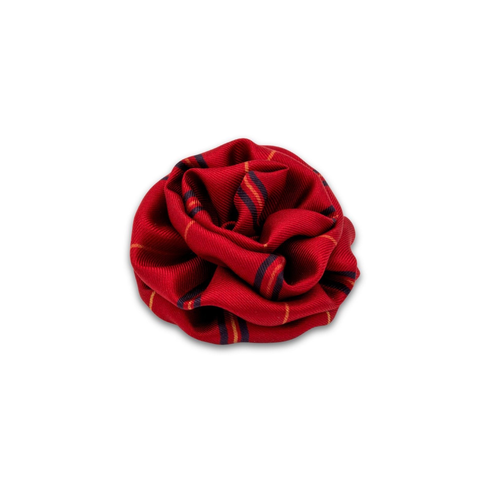 MyBoutonniere | Classic Red with Navy Stripe Print Silk Small