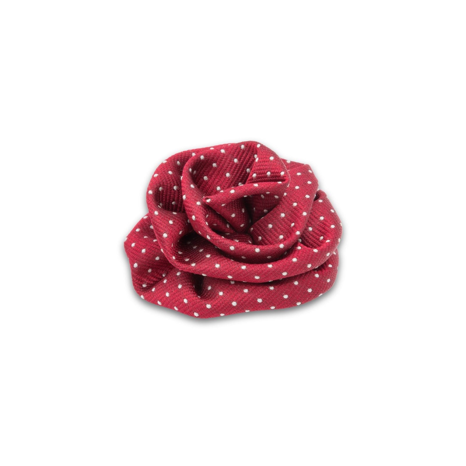 MyBoutonniere | Bordeaux with White Pois Vintage Silk Small